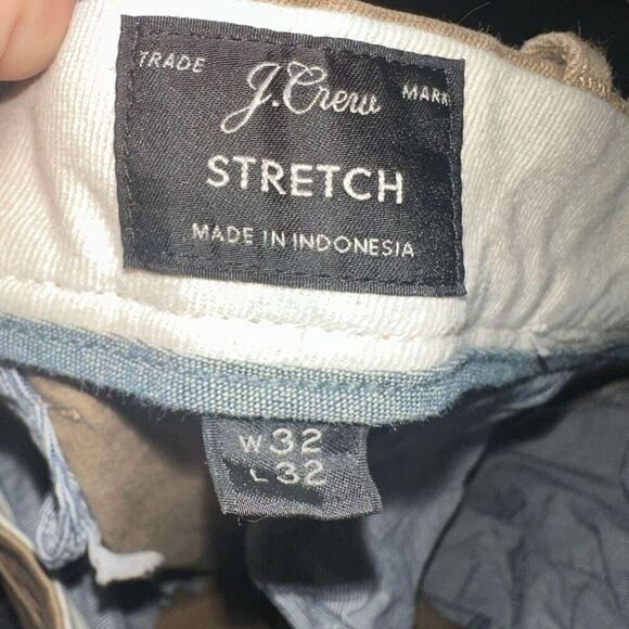 J Crew stretch tan preppy Chino 32x32 flat front slacks - Picture 2 of 3